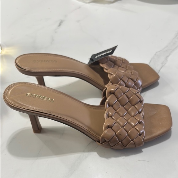 Express Tan Woven Leather Sandals - Picture 2 of 4